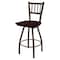 Holland Bar Stool Co 36" Swivel Bar Stool, Bronze Finish, Dark Cherry Oak Seat 81036BZDCOak - alternate 1